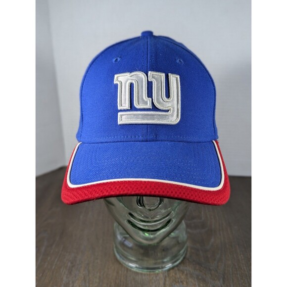 New Era 39Thirty NFL NY Giants Baseball Hat Cap Stretch Fit Blue Red Medium Logo - Picture 1 of 10